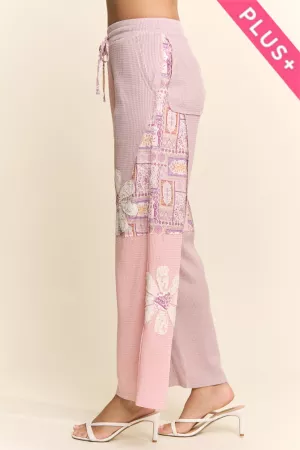 wholesale clothing plus casual wide leg lounge elastic waist pants davi & dani