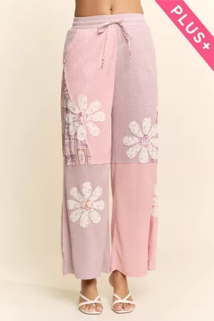 wholesale clothing plus casual wide leg lounge elastic waist pants davi & dani