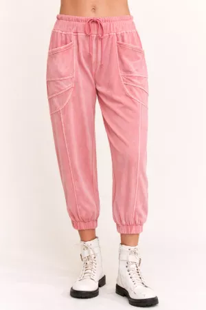 wholesale clothing garment washed seam detail jogger pants davi & dani