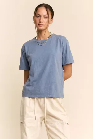 wholesale clothing solid washed short sleeved t shirt davi & dani