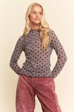 wholesale clothing mesh layering top davi & dani
