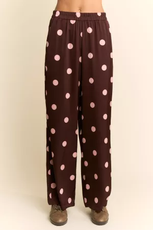 wholesale clothing wide leg pants with a bold abstract floral print davi & dani