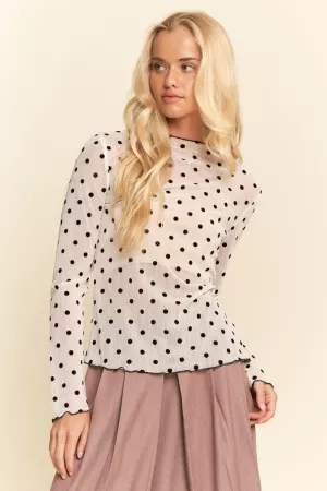 wholesale clothing mesh layering top davi & dani