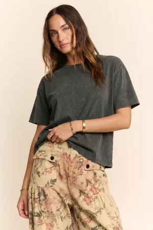 wholesale clothing solid washed short sleeved t shirt davi & dani