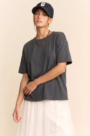 wholesale clothing casual boxy cropped tshirt oversized top davi & dani