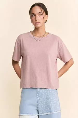 wholesale clothing solid washed short sleeved t shirt davi & dani