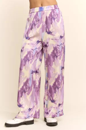 wholesale clothing wide leg pants with a bold abstract floral print davi & dani