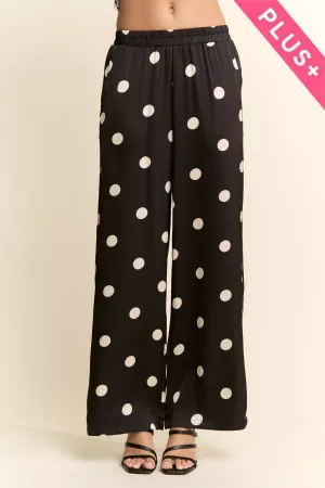 wholesale clothing plus wide leg pants bold abstract floral print davi & dani