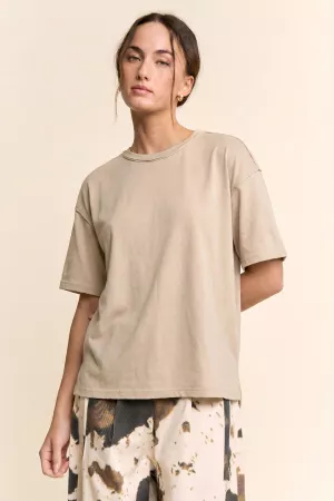 wholesale clothing casual boxy cropped tshirt oversized top davi & dani