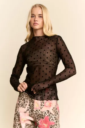 wholesale clothing mesh layering top davi & dani