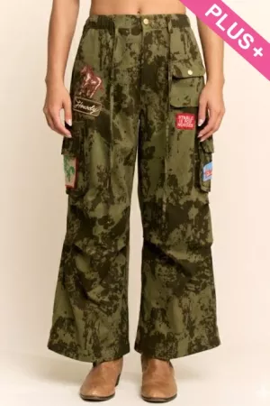 wholesale clothing plus washed effect cargo pants davi & dani