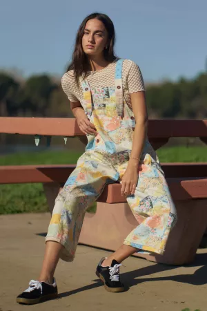 wholesale clothing flower patchwork denim overall davi & dani