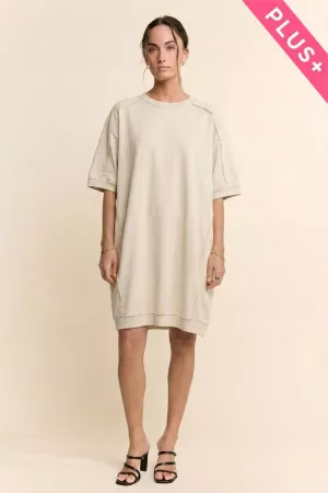 wholesale clothing plus soft knit fringe t shirt garment dying dress davi & dani