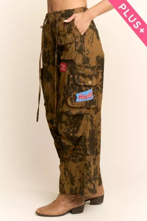 wholesale clothing plus washed effect cargo pants davi & dani