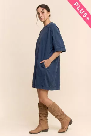 wholesale clothing plus soft knit fringe t shirt garment dying dress davi & dani