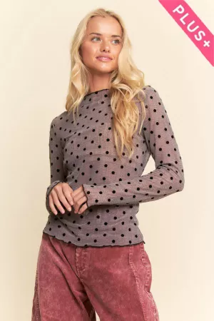 wholesale clothing plus mesh layering top davi & dani