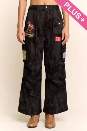 wholesale clothing plus washed effect cargo pants davi & dani