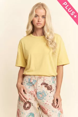 wholesale clothing plus casual boxy cropped tshirt oversized top davi & dani