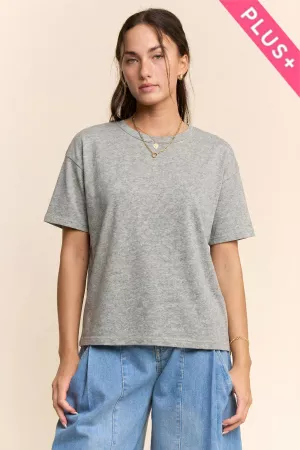 wholesale clothing plus casual boxy cropped tshirt oversized top davi & dani