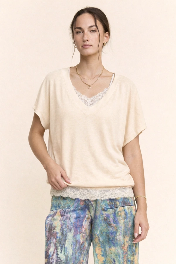 wholesale clothing boho style blouse bohemian loose fit top davi & dani