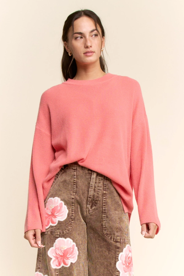 wholesale clothing dropped shoulders voluminous sleeves sweater davi & dani