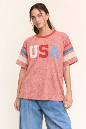 wholesale clothing usa patchwork lace top with inner tank top davi & dani