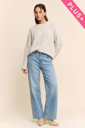 wholesale clothing plus dropped shoulders voluminous sleeves sweater davi & dani