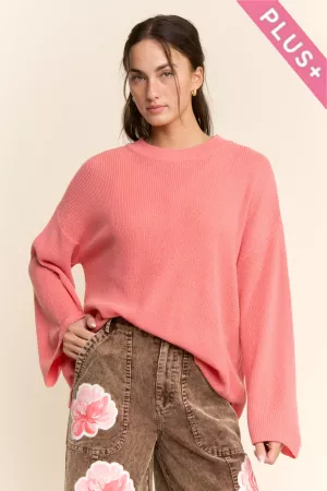 wholesale clothing plus dropped shoulders voluminous sleeves sweater davi & dani