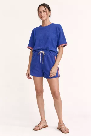 wholesale clothing fuzzy terry top elastic waist short set davi & dani