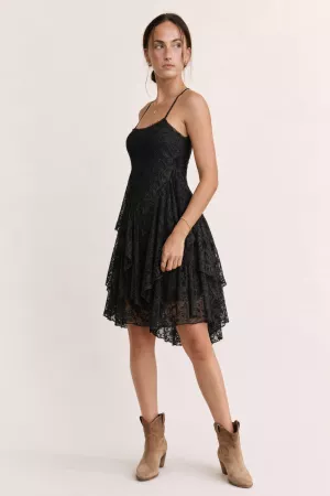 wholesale clothing sheer lace layered strappy dress davi & dani