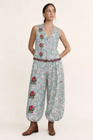 wholesale clothing floral boho patchwork style drop crotch vest davi & dani