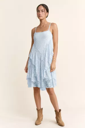 wholesale clothing sheer lace layered strappy dress davi & dani