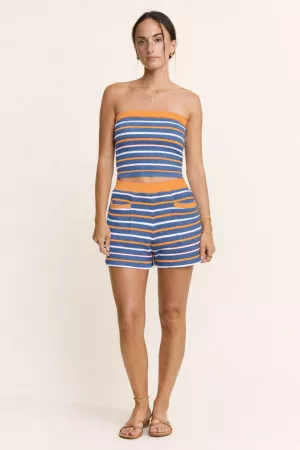 wholesale clothing strapless cropped tube top shorts matching set davi & dani