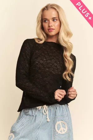 wholesale clothing plus mesh layering top davi & dani