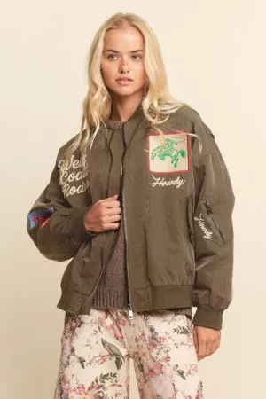 wholesale clothing west coast rodeo embroidered bomber jacket davi & dani