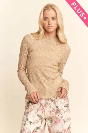 wholesale clothing plus mesh layering top davi & dani