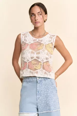 wholesale clothing boho crochet lace tank top davi & dani