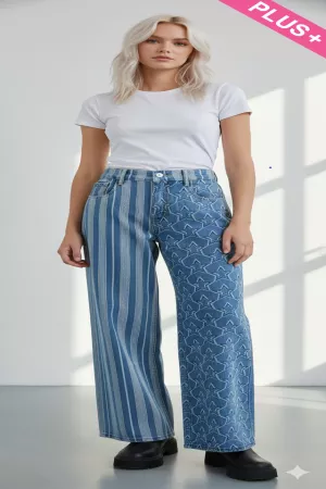 wholesale clothing star and stripe denim pants davi & dani