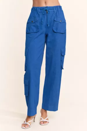 wholesale clothing solid twill denim cargo pants davi & dani