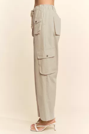 wholesale clothing solid twill denim cargo pants davi & dani