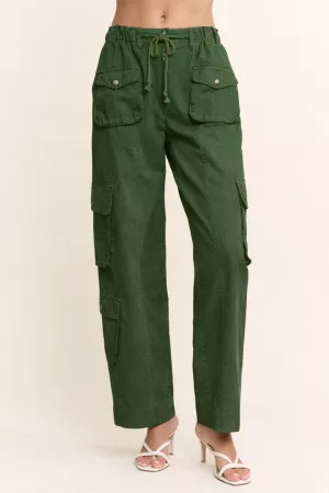 wholesale clothing solid twill denim cargo pants davi & dani