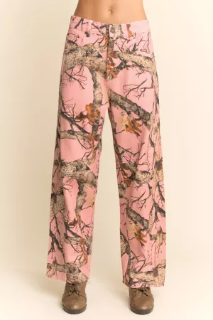wholesale clothing tree camo relaxed wide leg pants davi & dani