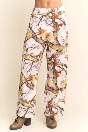 wholesale clothing tree camo relaxed wide leg pants davi & dani