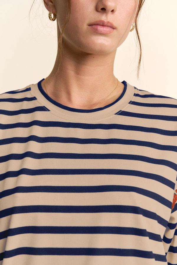 wholesale clothing casual horizontal stripes short sleeve mini dress davi & dani