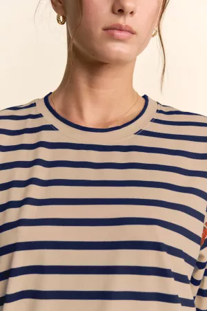 wholesale clothing casual horizontal stripes short sleeve mini dress davi & dani