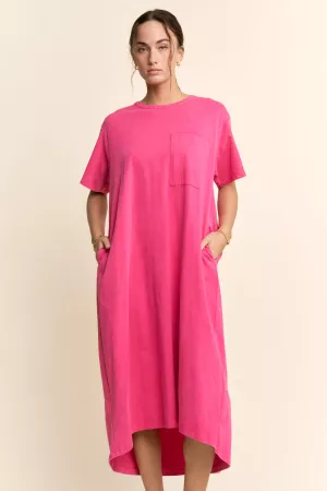 wholesale clothing garment washed pleated back midi dress davi & dani