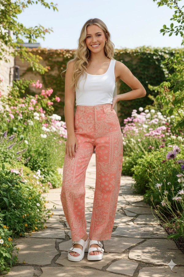 wholesale clothing plus bandana print pants davi & dani