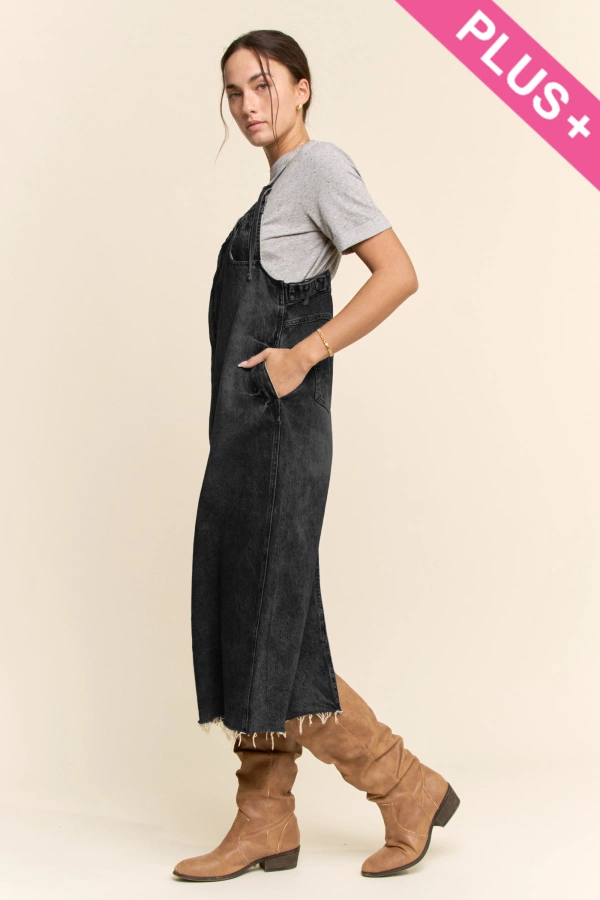 wholesale clothing plus casual denim slip dress spaghetti straps davi & dani