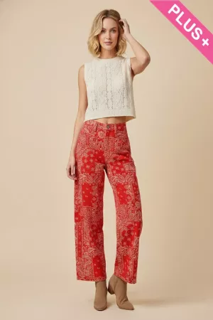 wholesale clothing plus bandana print pants davi & dani