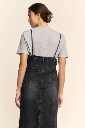 wholesale clothing casual denim slip dress with spaghetti straps davi & dani